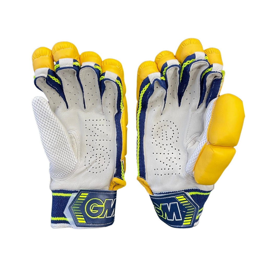 Gunn & Moore GM 606 Prima Yellow Batting Gloves Senior Sturdy Sports