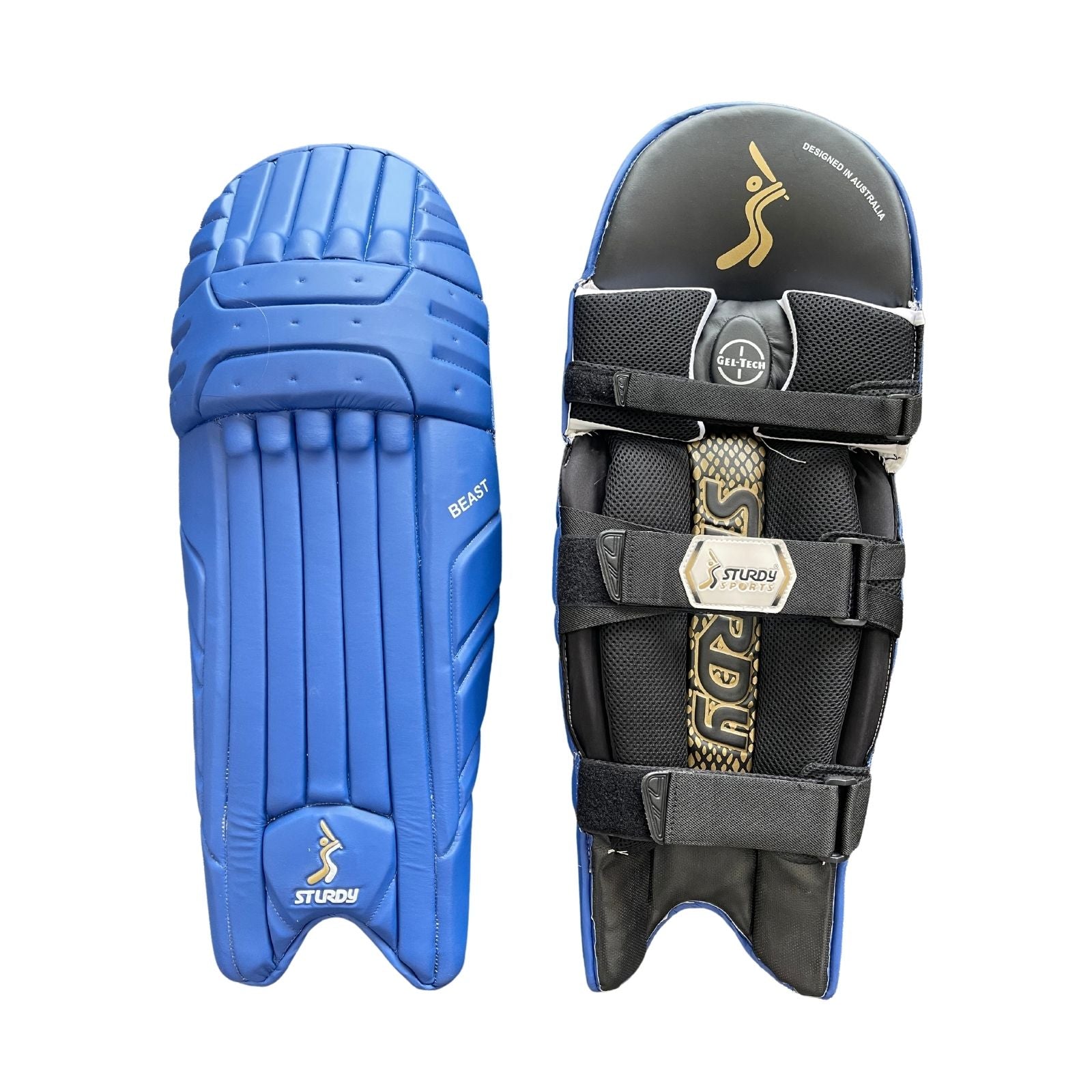 Sturdy Beast Coloured Batting Cricket Pads - Senior Royal Blue