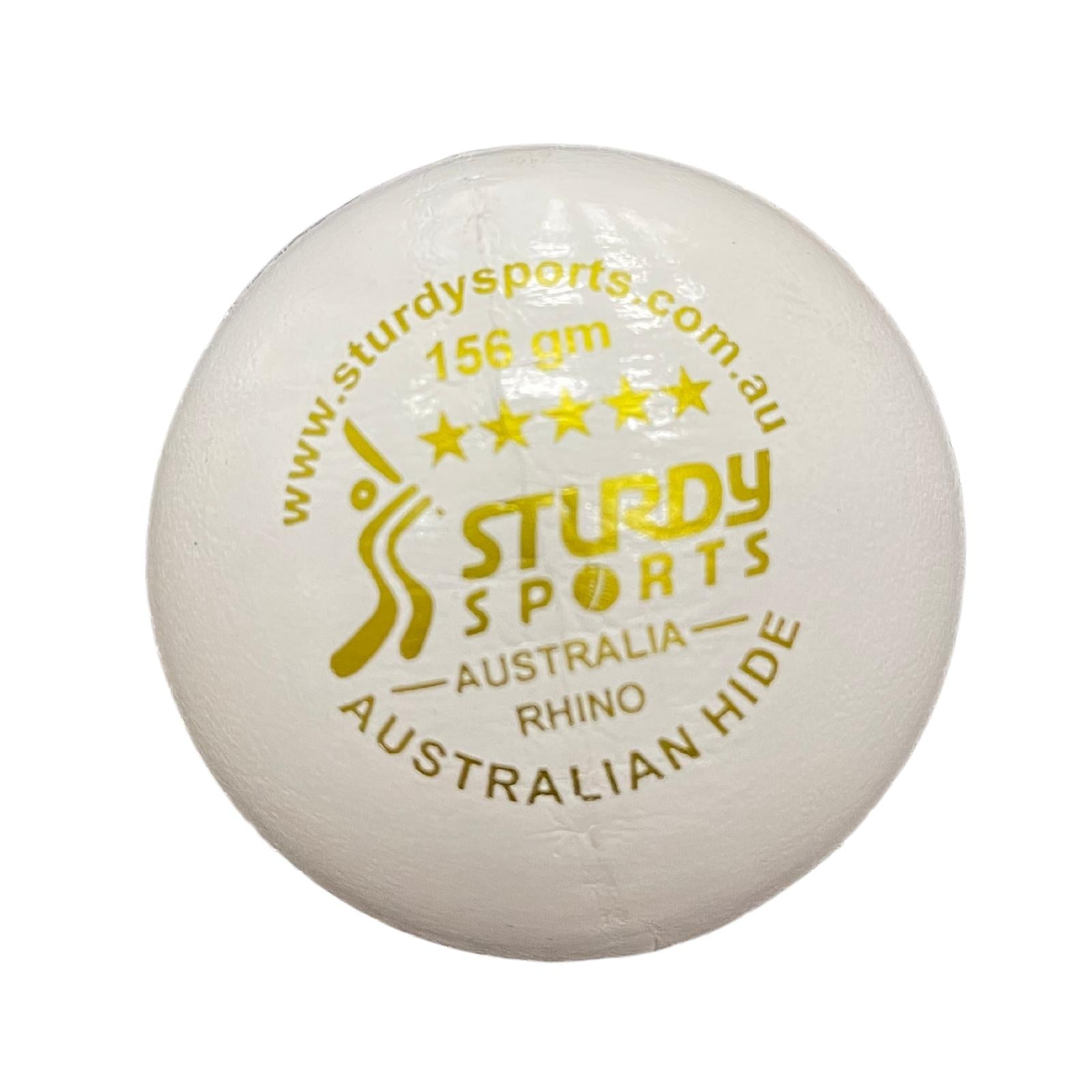 Sturdy Rhino Australian Hide Red White - 4 Piece Cricket Ball