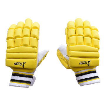 Yellow Cricket Batting Gloves