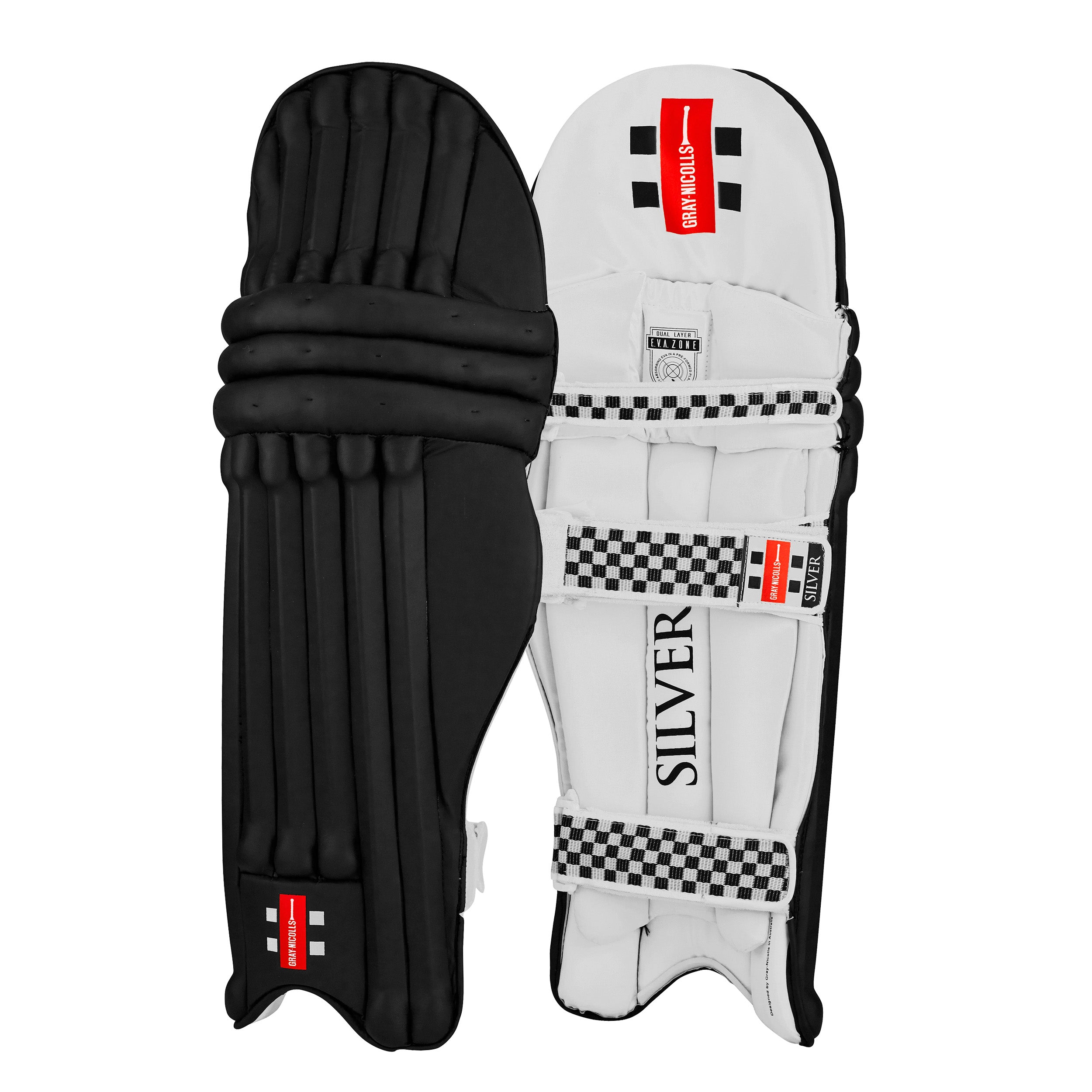 Gray Nicolls Silver Batting Legguard Black - Adult