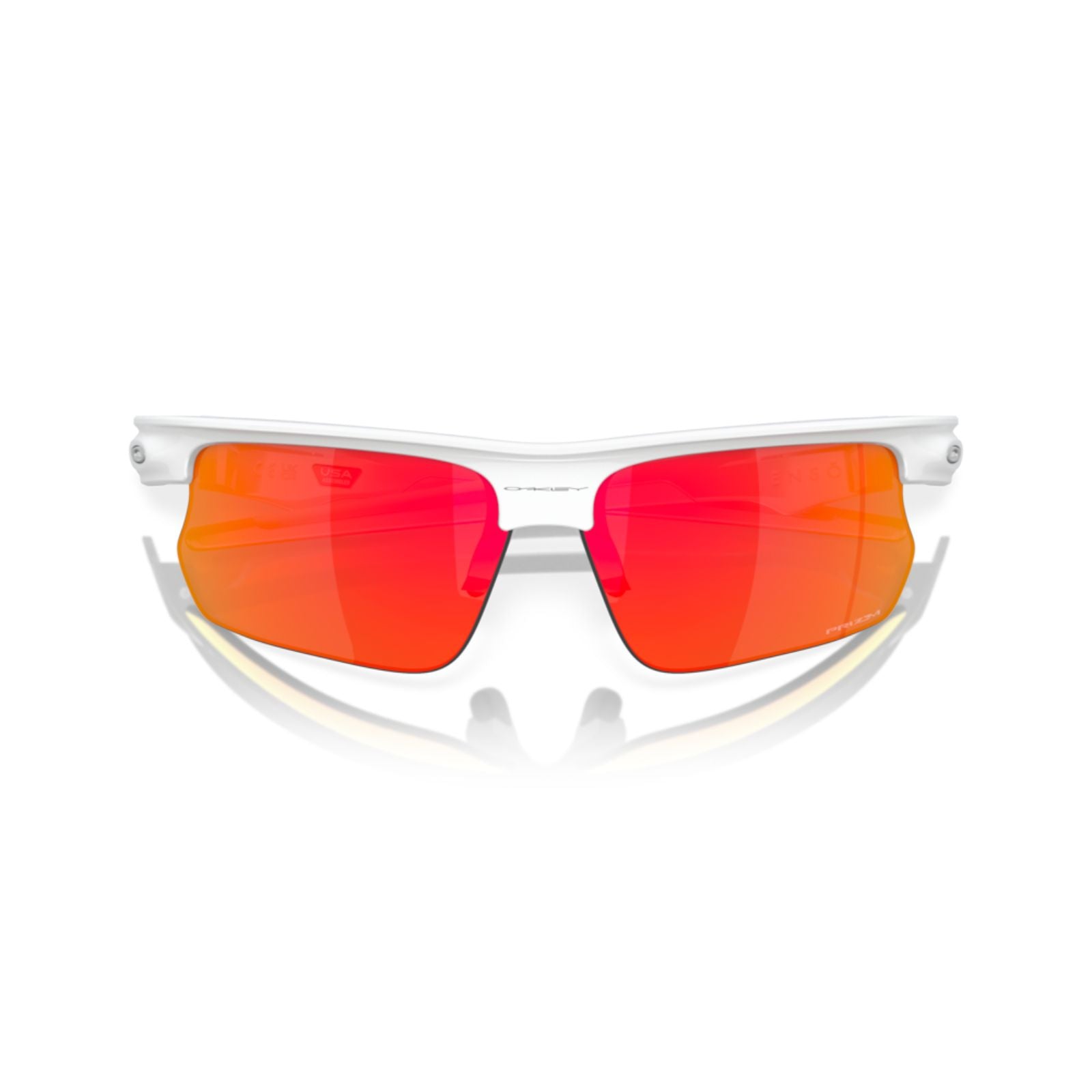 Oakley Bisphaera Polished White - Prizm Ruby Sunglasses