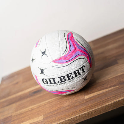 Gilbert Eclipse M500 Match White Netball - Size 5