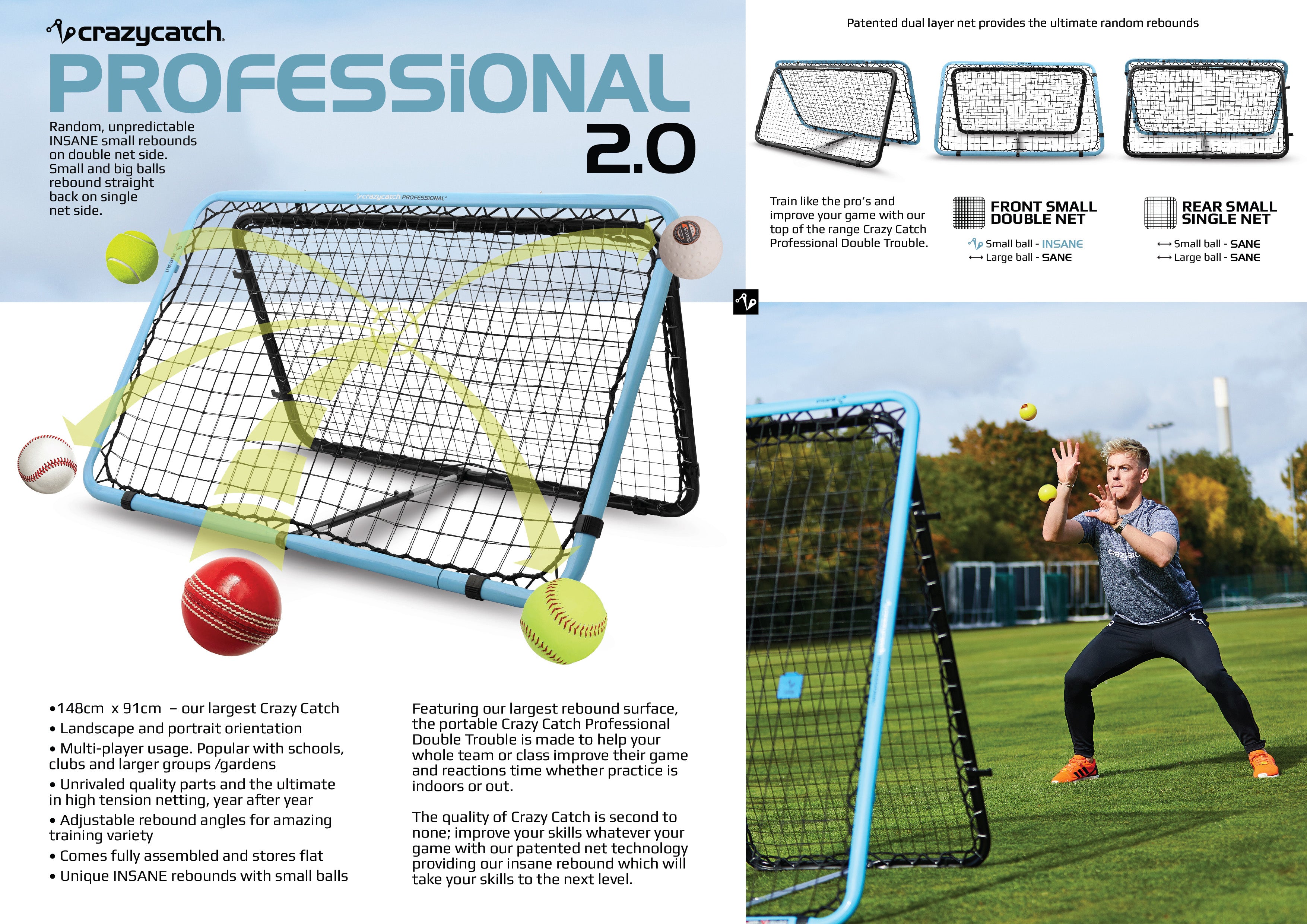 Crazy Catch Professional 2.0 Rebounder Net