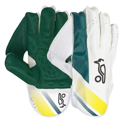 Kookaburra Pro 3.0 Green/Yellow Keeping Gloves - Senior