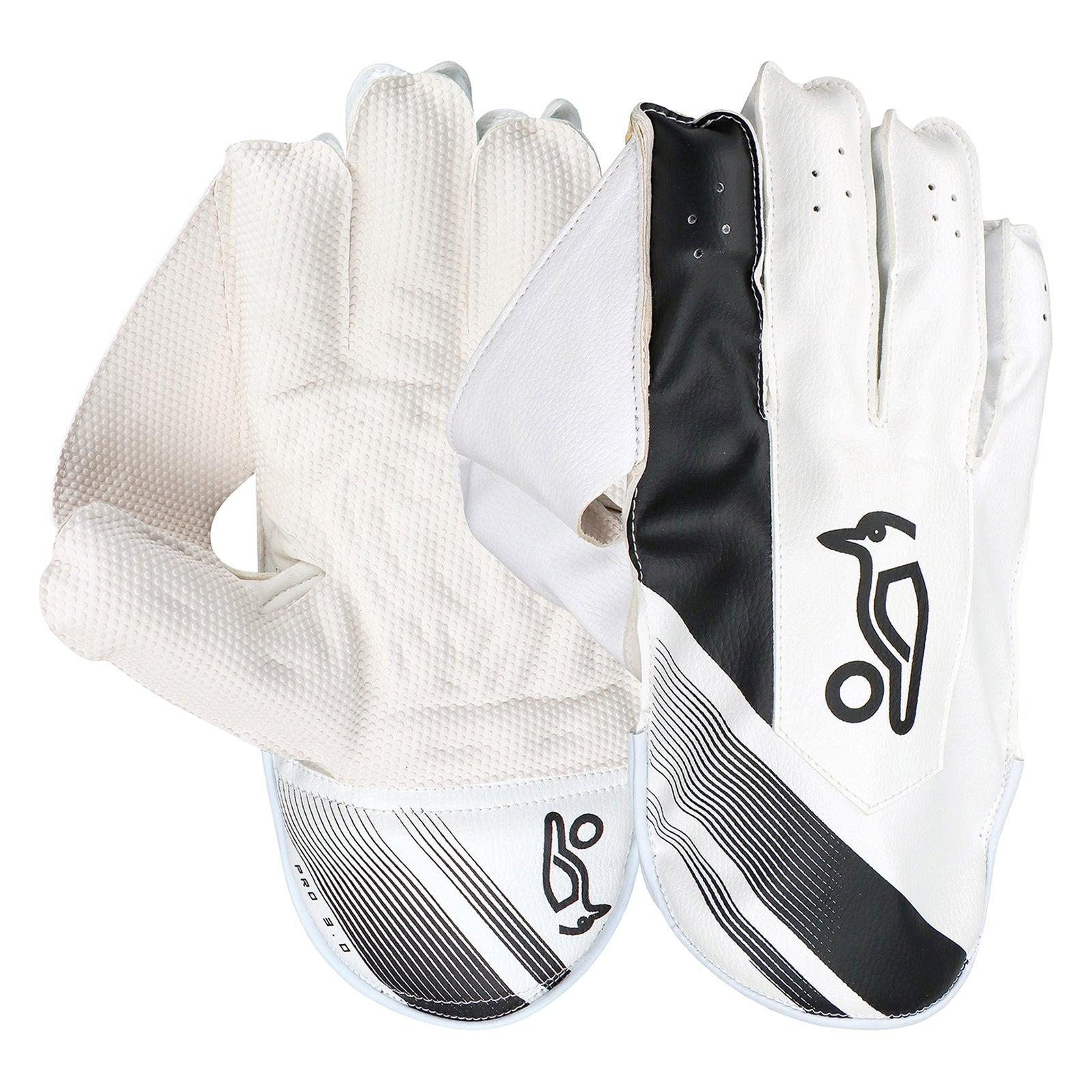 Kookaburra Pro 3.0 White / Black Keeping Gloves - Senior