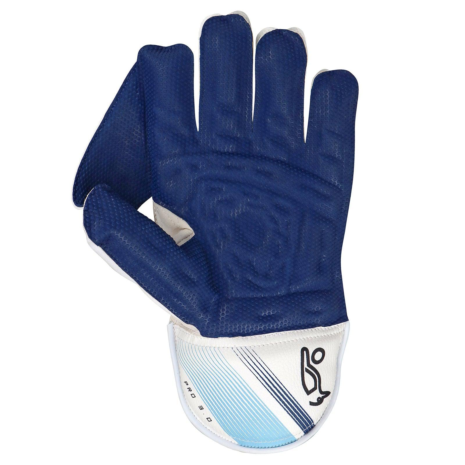 Kookaburra Pro 3.0 White / Blue Keeping Gloves - Junior