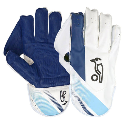 Kookaburra Pro 3.0 White / Blue Keeping Gloves - Small Junior