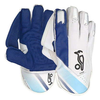 Kookaburra Pro Players White/Blue Keeping Gloves - Youth