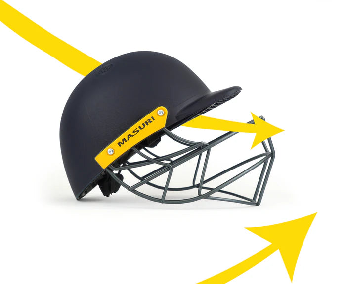 Masuri C Line Plus Steel Grille Cricket Helmet - Junior Green