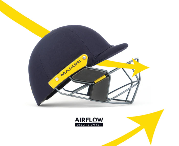 Masuri T Line Steel Grille Cricket Helmet - Junior Navy