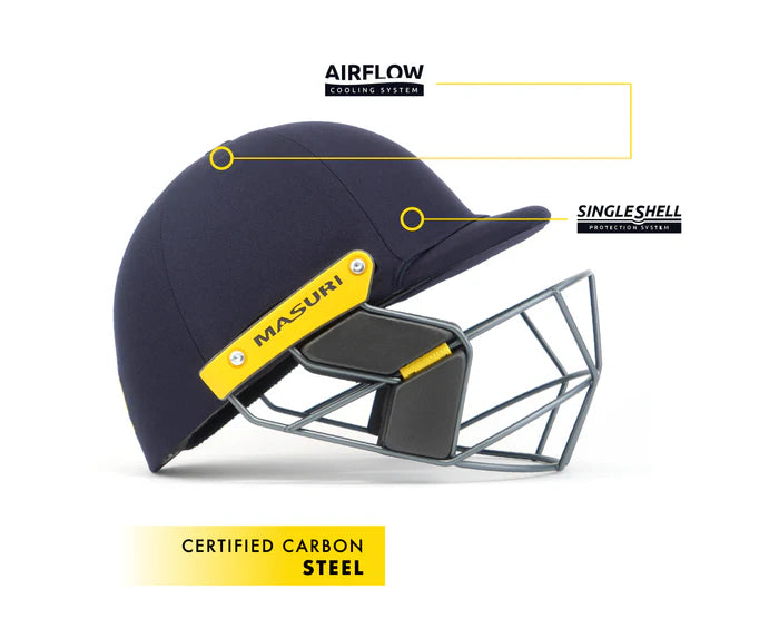 Masuri T Line Steel Grille Cricket Helmet - Junior Black