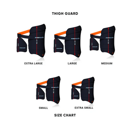 MoonWalkr 2.0 Cricket Combo Thigh Guard - Small Navy