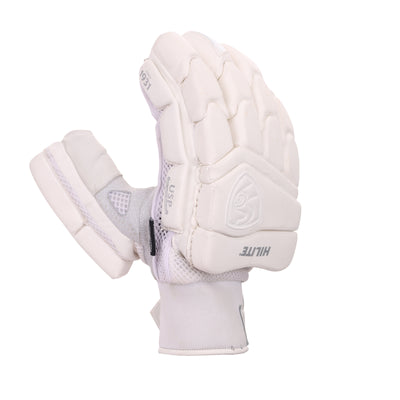 SG Hilite White Cricket Batting Gloves - Senior