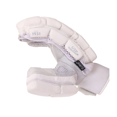 SG Hilite White Cricket Batting Gloves - Senior