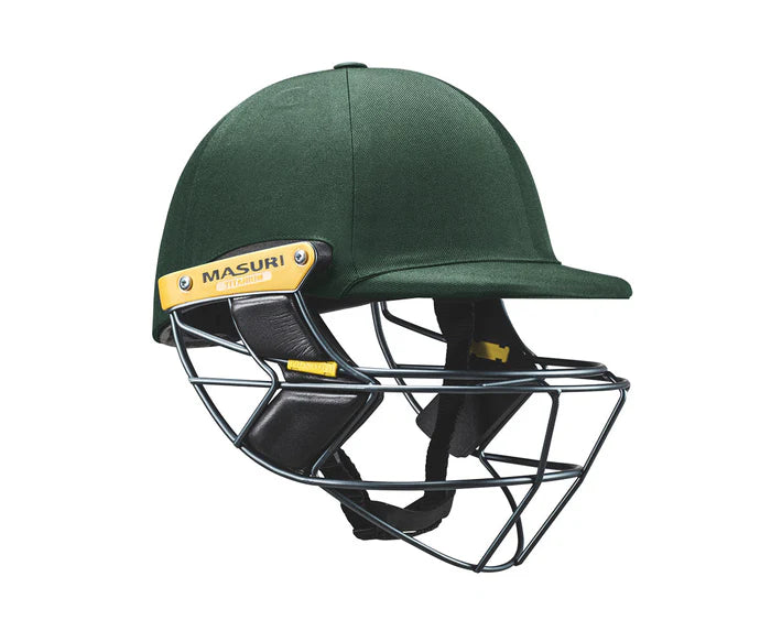 Masuri E Line Titanium Grille Cricket Helmet - Senior Green