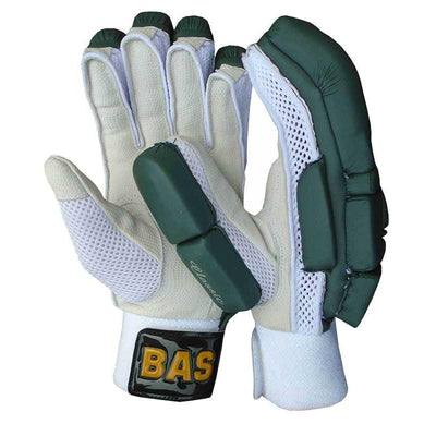 BAS Vintage Classic Batting Coloured Cricket Gloves - Adult Bottle Green