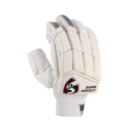 SG Litevate White Batting Gloves - Youth