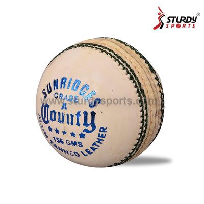 SS County 4 Piece White Leather Ball - Senior