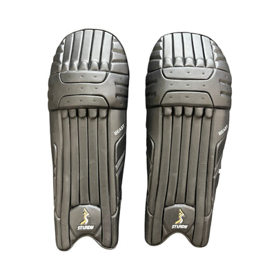 Sturdy Beast Coloured Batting Cricket Pads - Senior Black
