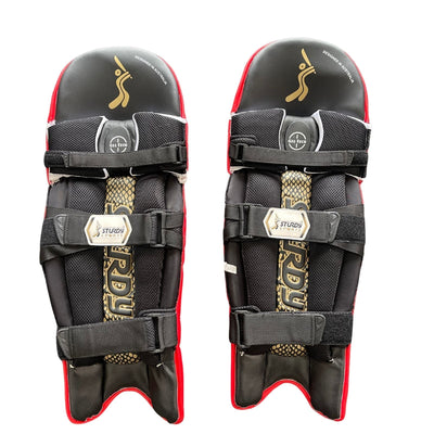 Sturdy Beast Coloured Batting Cricket Pads - Senior Red