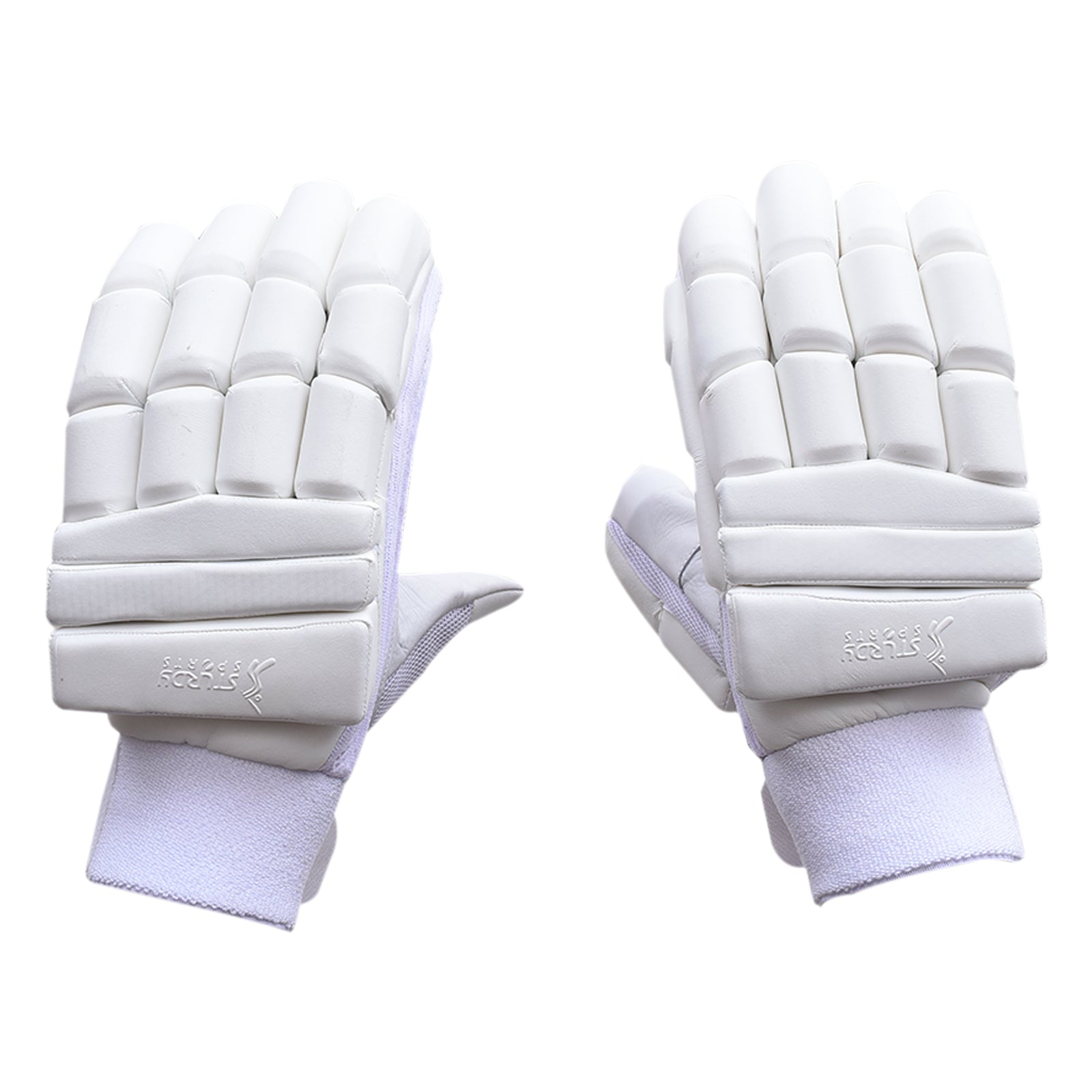 Sturdy Dragon Pure White Cricket Batting Gloves - Senior Large