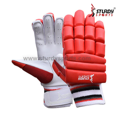 Sturdy Dragon Red Cricket Batting Gloves - Senior