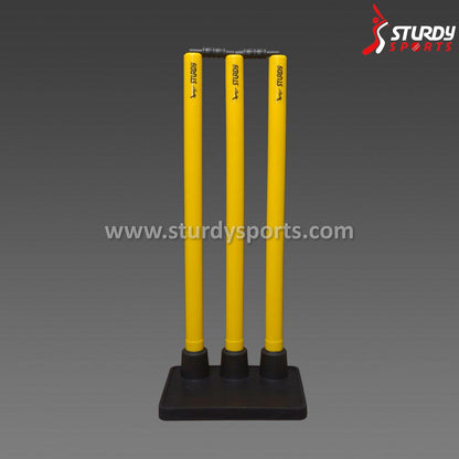 Sturdy Plastic Stumps Set - Flexible Rubber Base